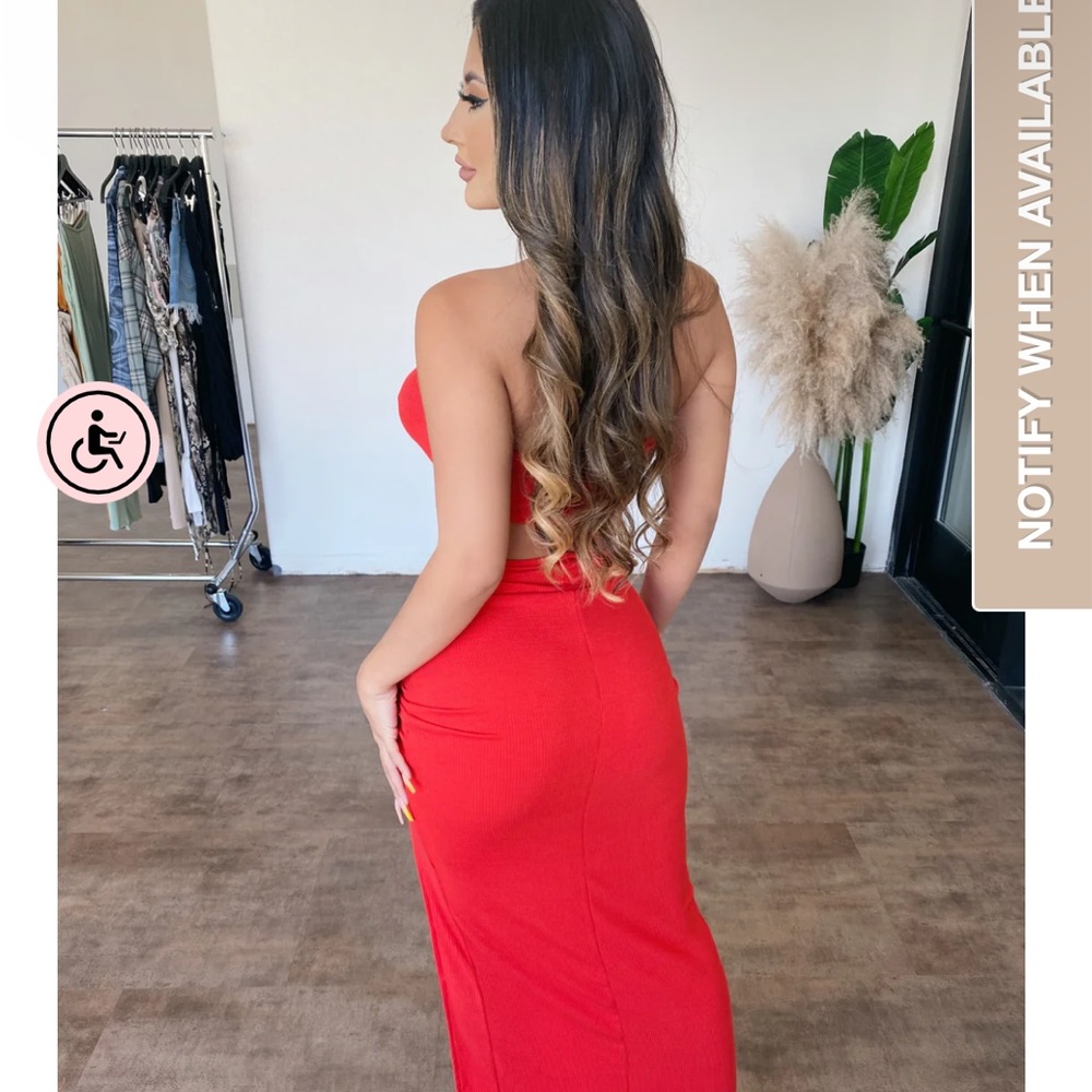 Kelly Halter Skirt Set(Red) - Picture 2 of 2